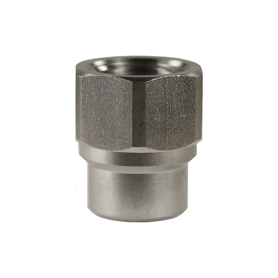 Muffe reduziert 1/4" : 3/8", Edelstahl, 26 mm
