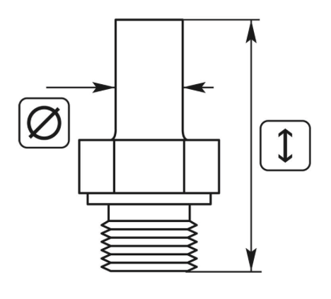 Rohrstutzen, X-EG 12L R3/8"AG Stahl verzinkt - ohne Mutter und Schneidring