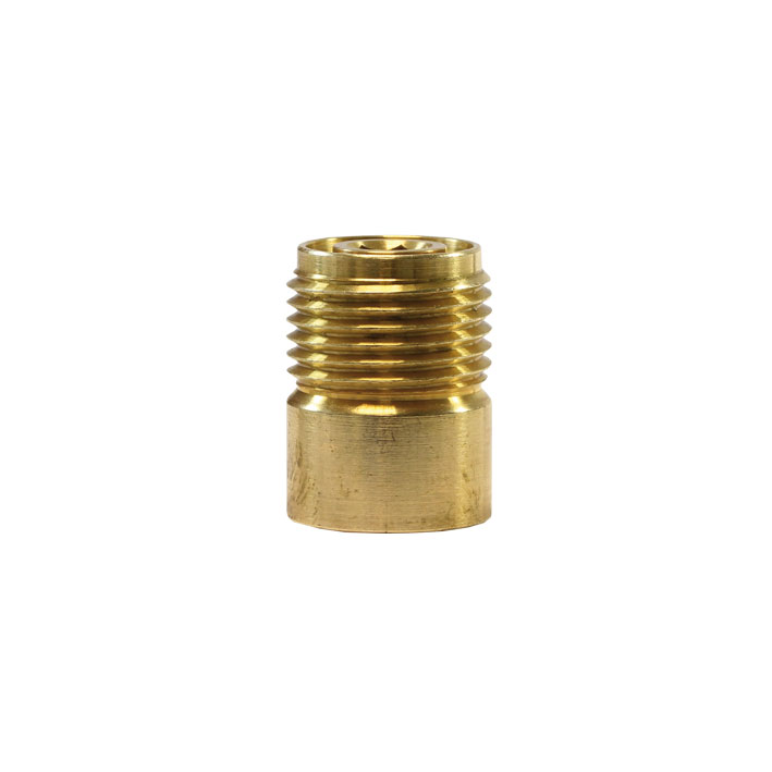 010-000-043 Lanzenadapter 1/4" IG : M18 x 1,5 AG Messing