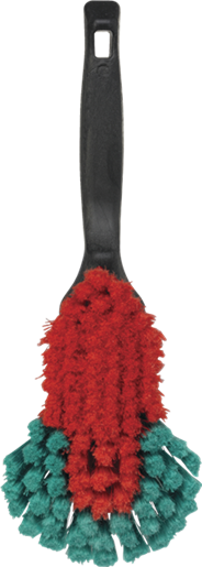 524652-2 Vikan Handbürste mit kurzem Stiel, 320 mm, weich/gesplisst, schwarz