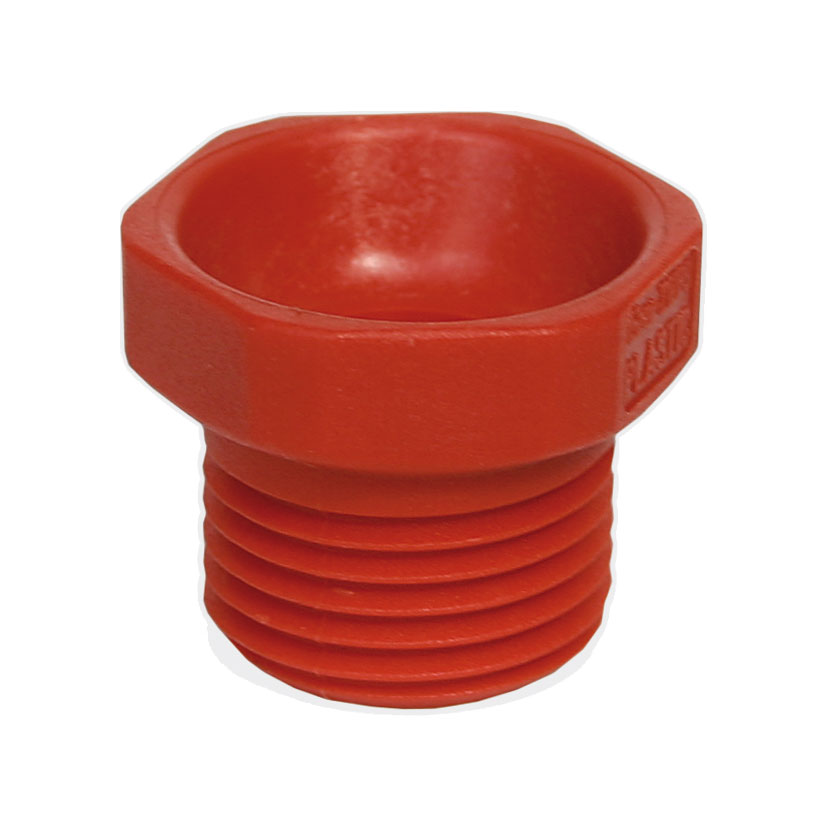 106-909-3 Düsenmutter 1/2" AG, rot, PVC