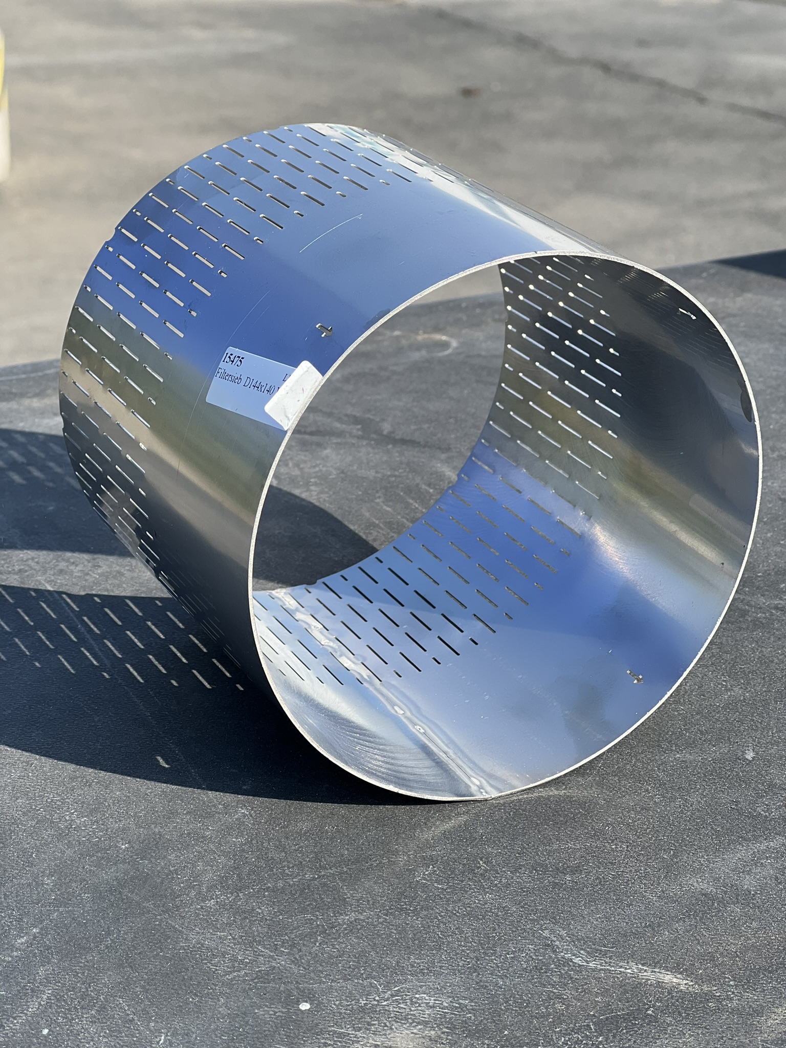 Edelstahl-Filtereinsatz Ø 144x140 mm für Flüssigkeiten