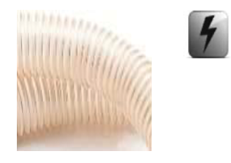 Delfin PU Saugschlauch Superflex antistatisch - Meterware