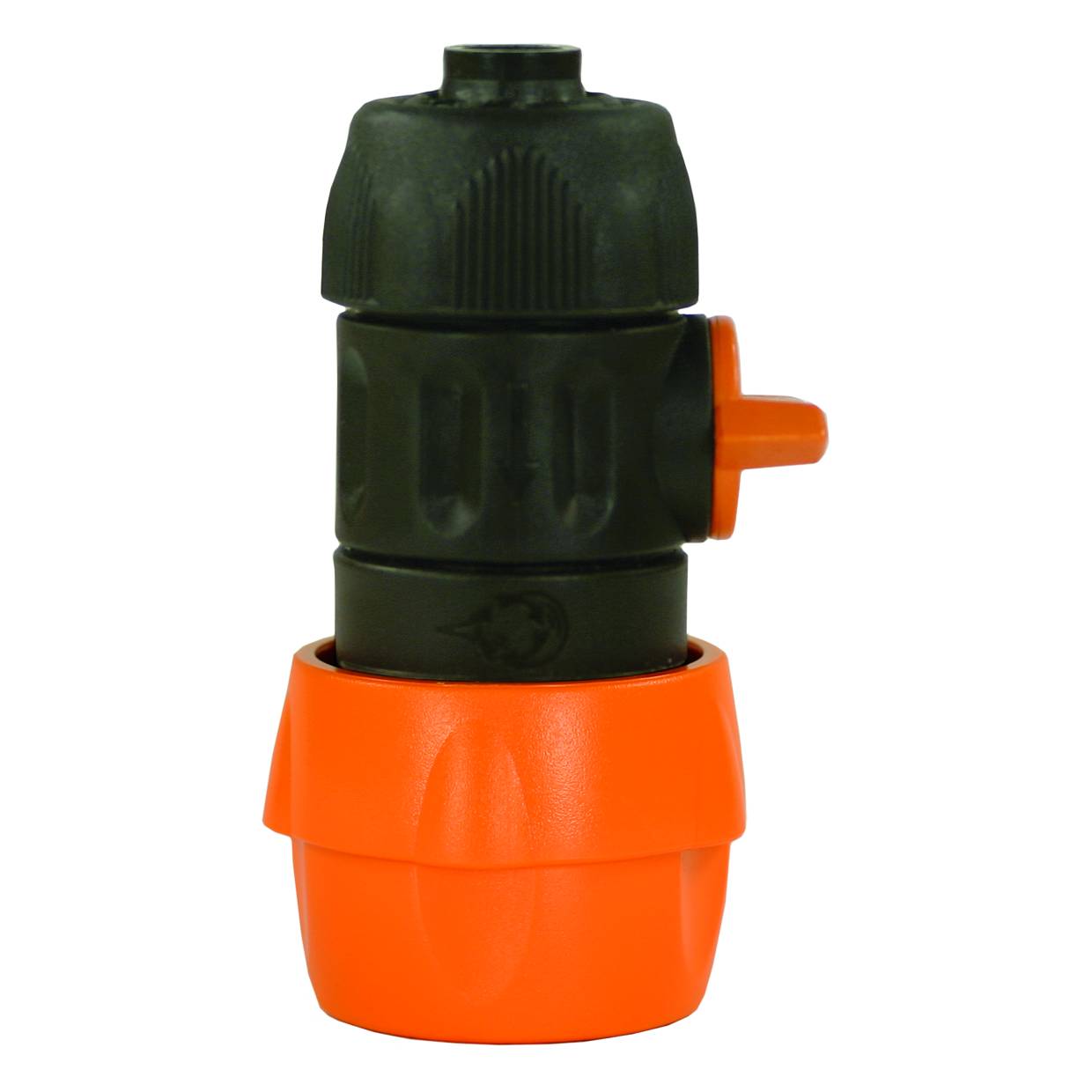 72745 Schlauchkupplung "Universal", Kunststoff, mit Spannschraube und Absperrhahn