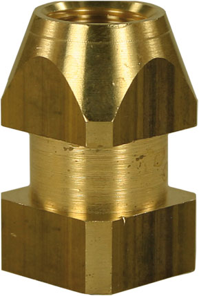 Düsenmuffe | für 1/4" AG NPT | Messing | 4-Kantig
