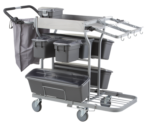 580110 Vikan Reinigungswagen, gross, 60 cm, grau