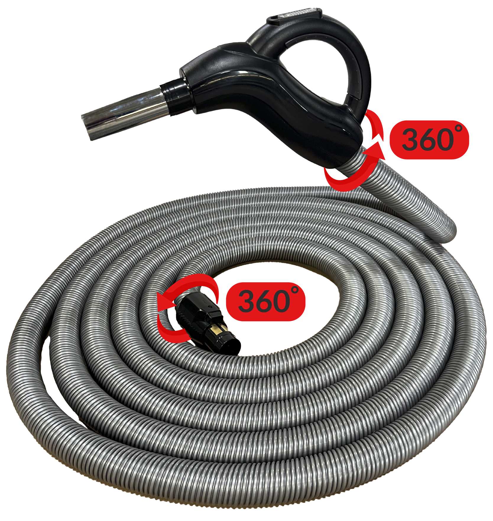 BVC On/Off  Saugschlauch mit Schiebeschalter und drehbarem Saugdosenanschluss