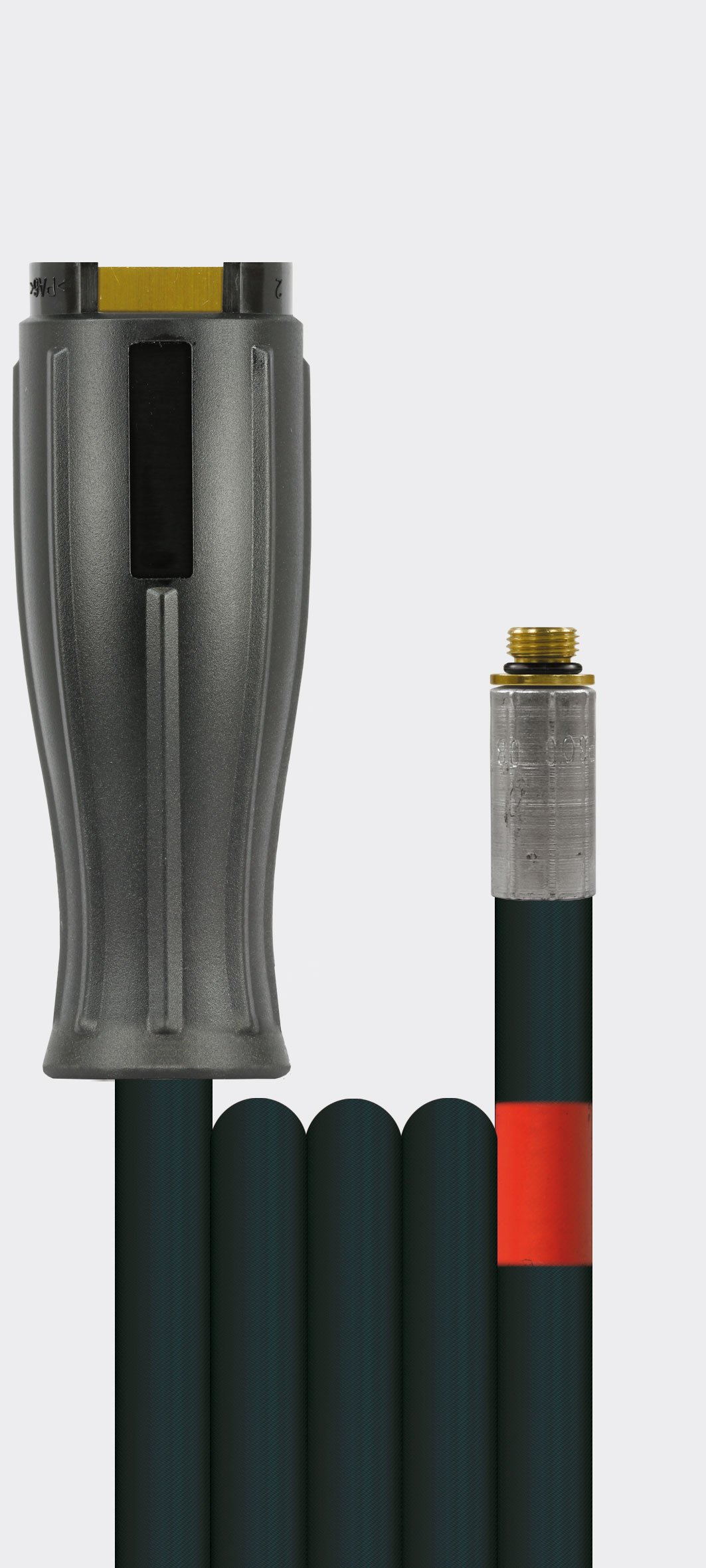 Rohrreinigungsschlauch 1/8" HV Flexy DN06 300 bar glatte Decke schwarz