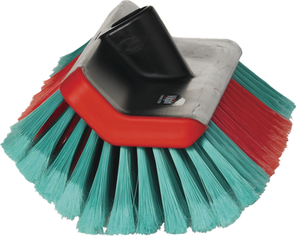 Vikan High/Low, Autowaschbürste mit Wasserdurchlauf, 280 mm, weich/gesplisst,schwarz