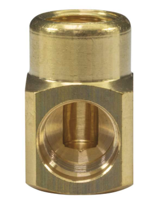Winkel 1/4" IG : 1/4" AG - Messing 250 bar / 150 °C / 19,5 mm hoch