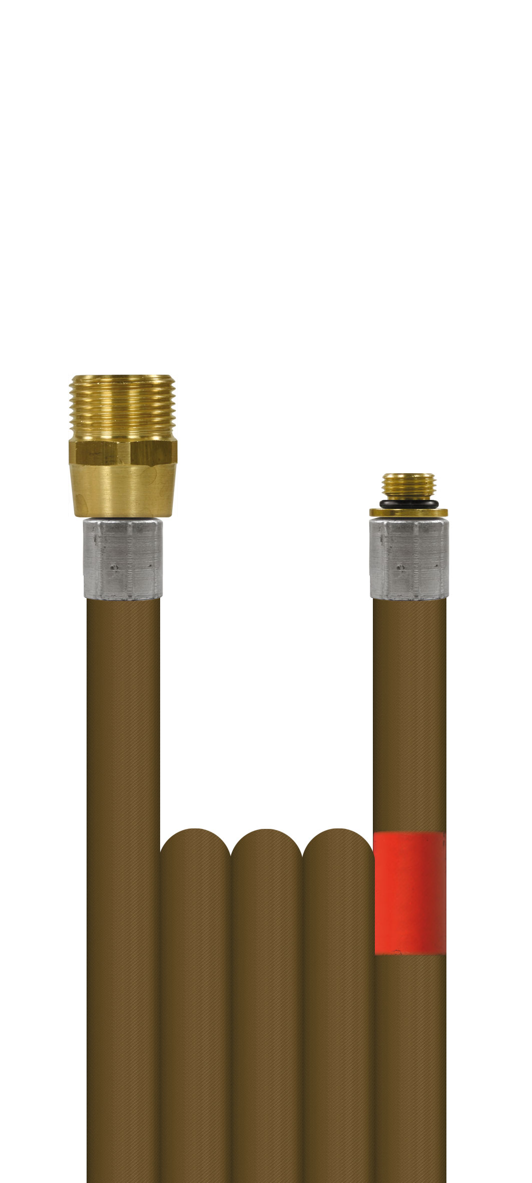 Rohrreinigungsschlauch 1/8" M+ 300 bar DN04 mit Drahteinlage bronze