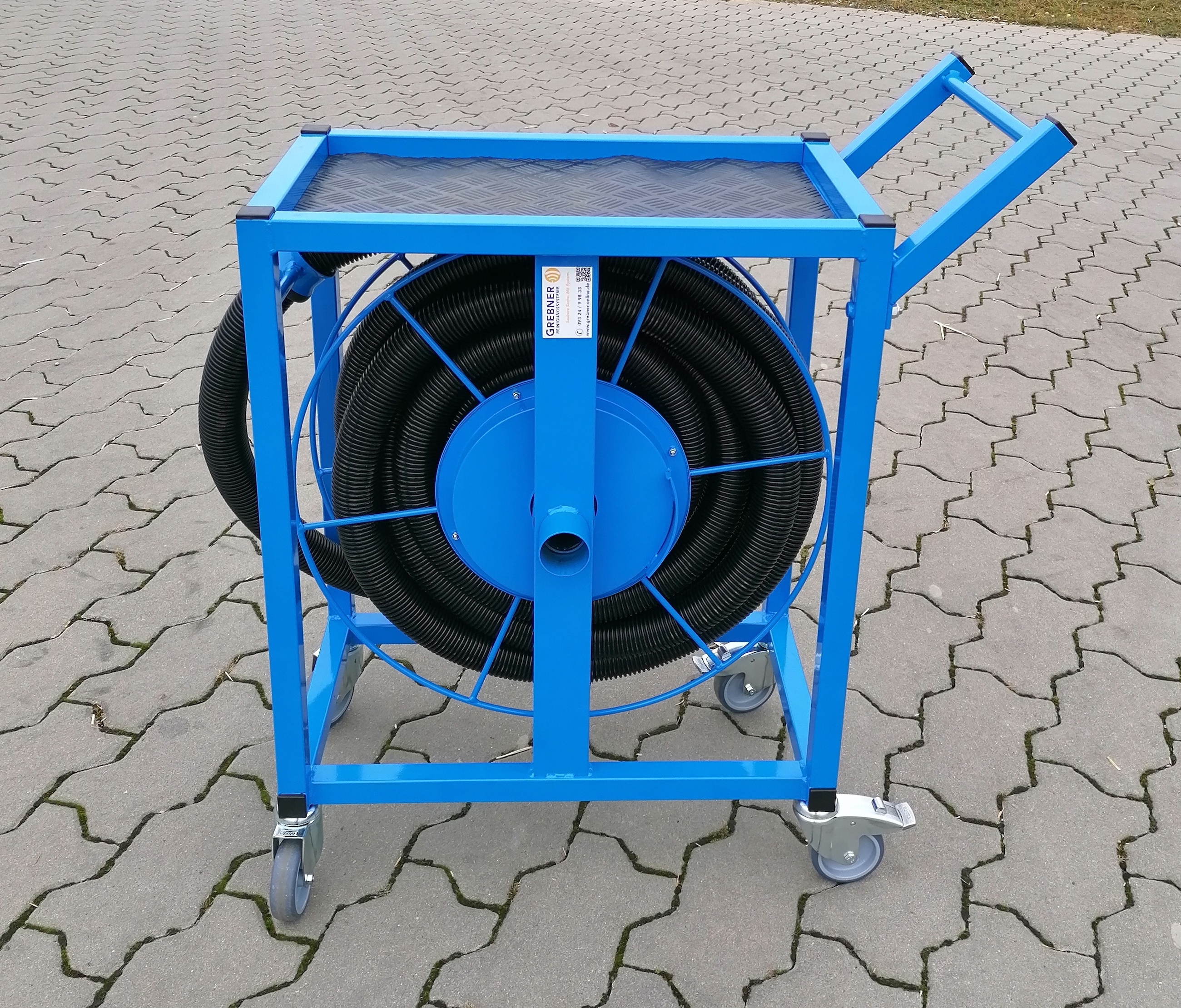 Saug - Schlauchwagen für 10 m Saugschlauch Industriesauger / Vacuumanwendungen