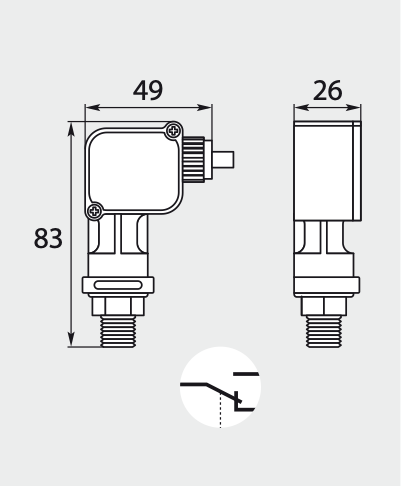 Druckschalter PR5 1/4" AG 15-280 Bar