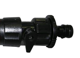 Detail-2-x-0-9 Alu-Teleskopstiel PRO 2x0,9m Wasserdurchfuhr grün