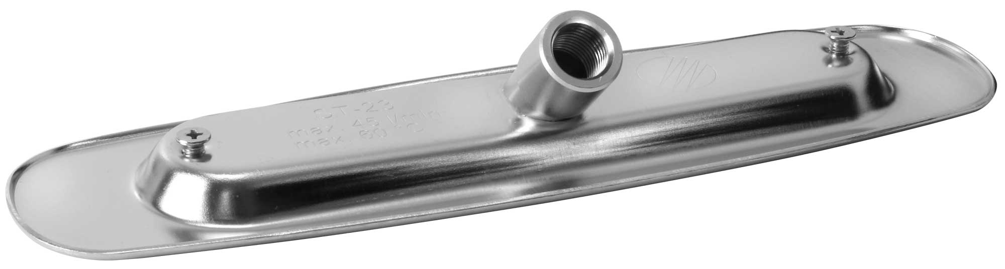 Trägerplatte 1/4" IG 23 cm Edelstahl, incl. Bohrlöcher + Schrauben