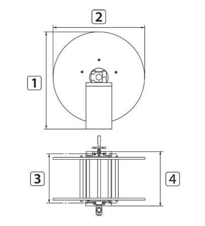 Schlauchaufroller ST-71 - DN12 - 40 m - 300 bar - 1/2" IG : 1/2" IG