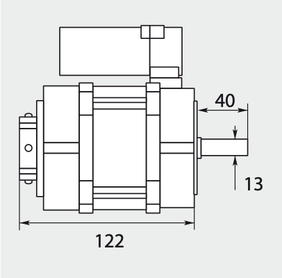 Brennermotor 150 W R+L 230V 50Hz