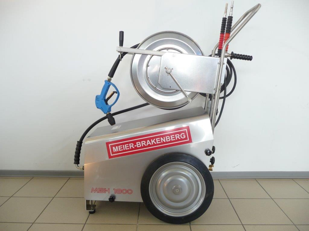 Meier-Brakenberg-MBH-1800-links MBH 1800 Kaltwasser Hochdruckreiniger mit Schlauchtrommel 960 U/min