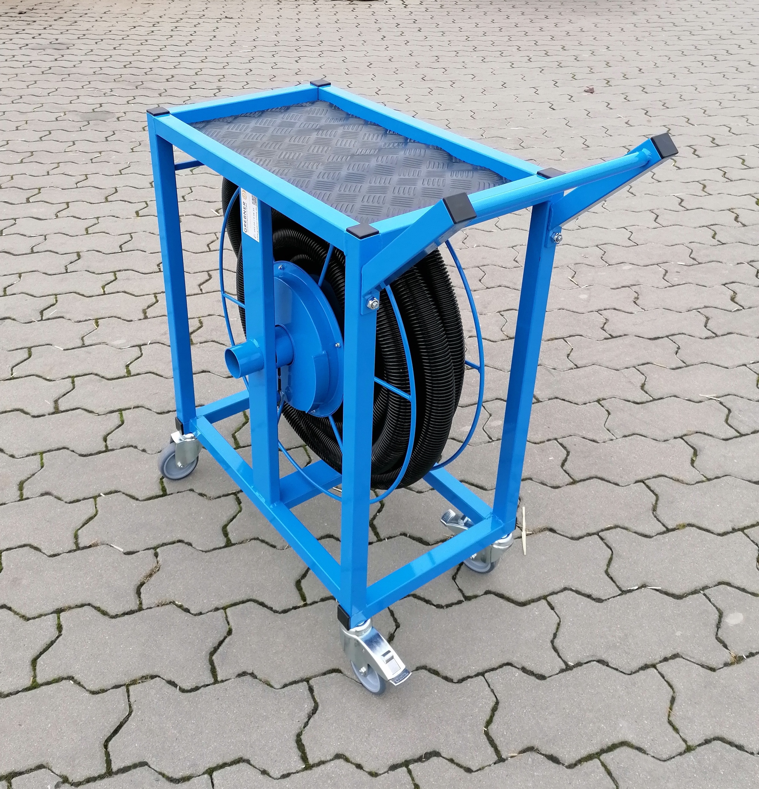 Saug - Schlauchwagen für 10 m Saugschlauch Industriesauger / Vacuumanwendungen