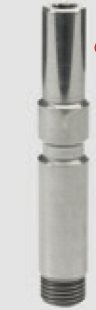 Stecknippel KW : 1/4" AG, Edelstahl poliert