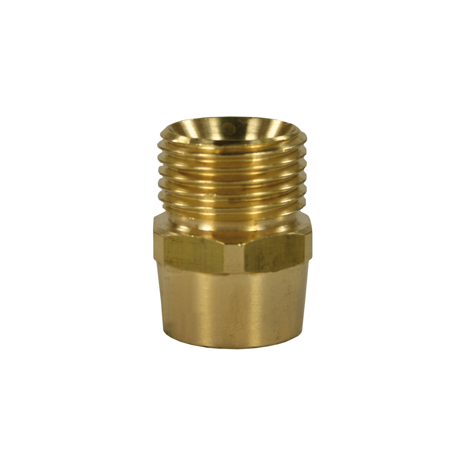 Gegennippel zu Hand- u. Drehverschraubung, 1/2" AG : IG. Messing