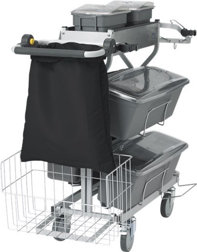 580319-3 Vikan Reinigungswagen Kompakt Plus, 60 cm, grau
