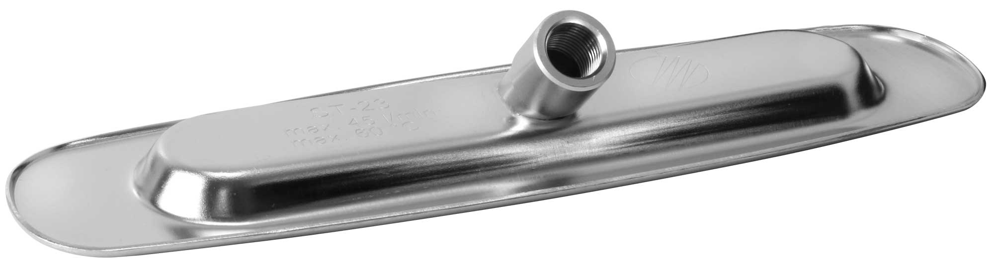 Trägerplatte 1/4" IG 23 cm Edelstahl, ohne Bohrlöcher