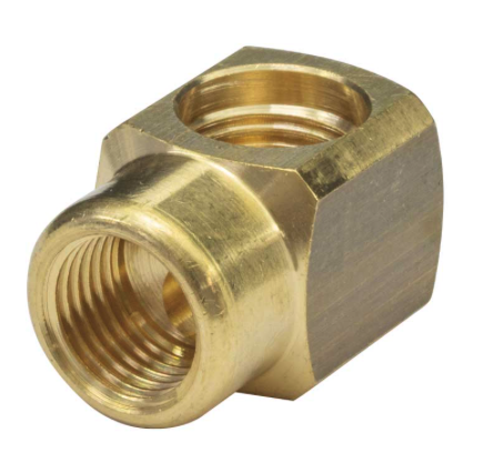 Winkel 1/4" IG : 1/4" AG - Messing 250 bar / 150 °C / 19,5 mm hoch