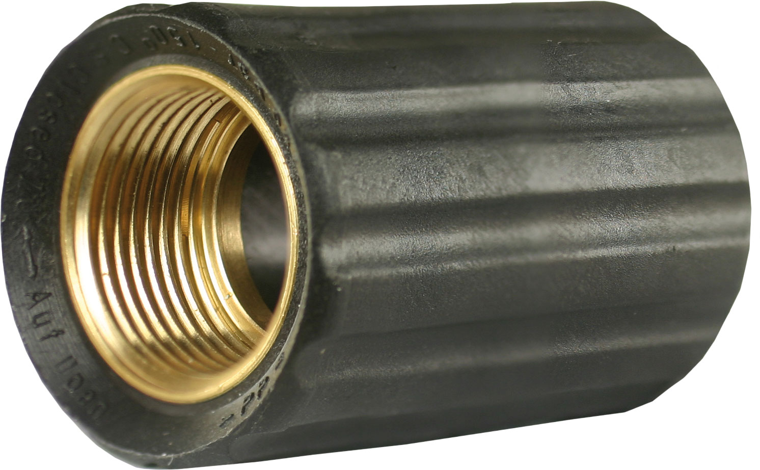 Überwurfmutter Messing für Waschgerätepressnippel, M22, max. 400 bar, Ø 16,4