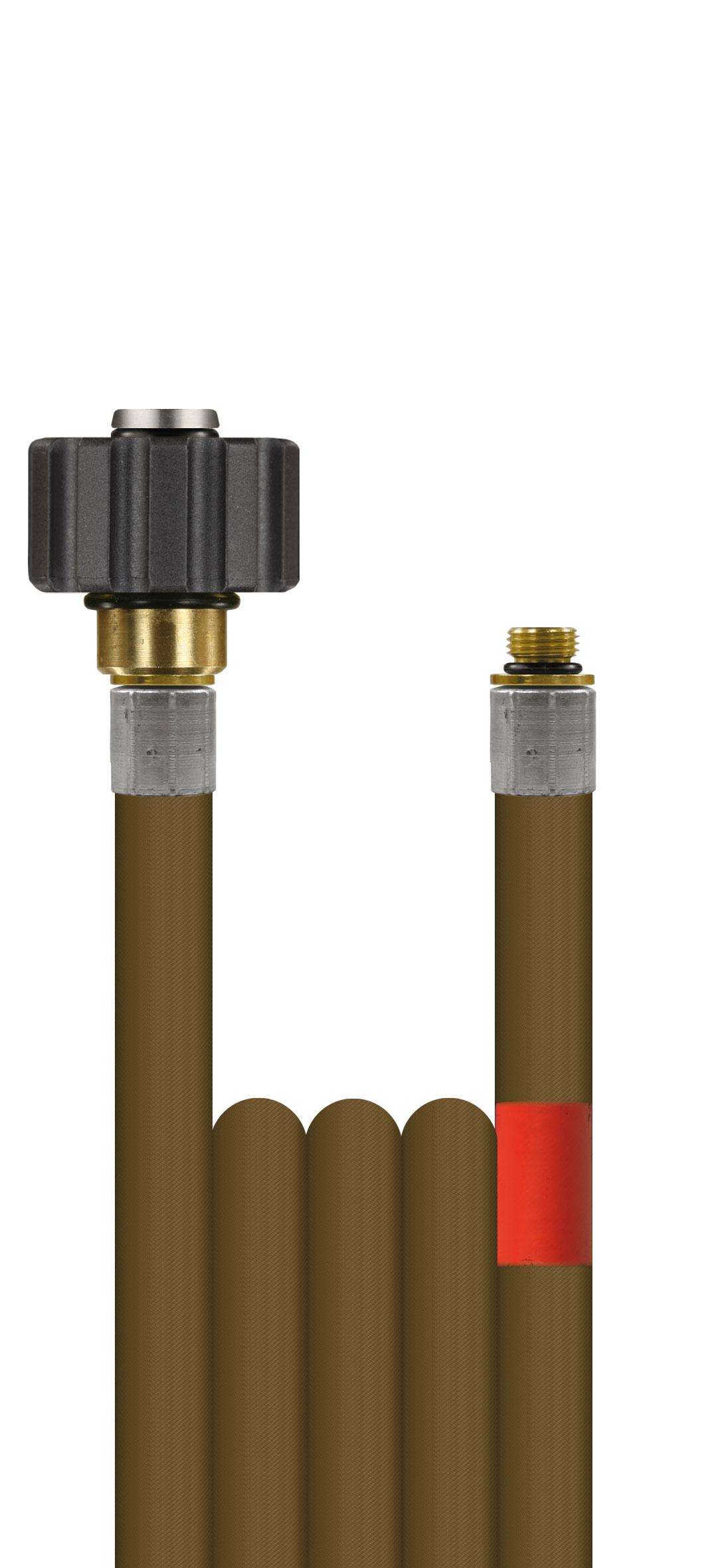 Rohrreinigungsschlauch 1/8" M+ 300 bar DN04 mit Drahteinlage bronze