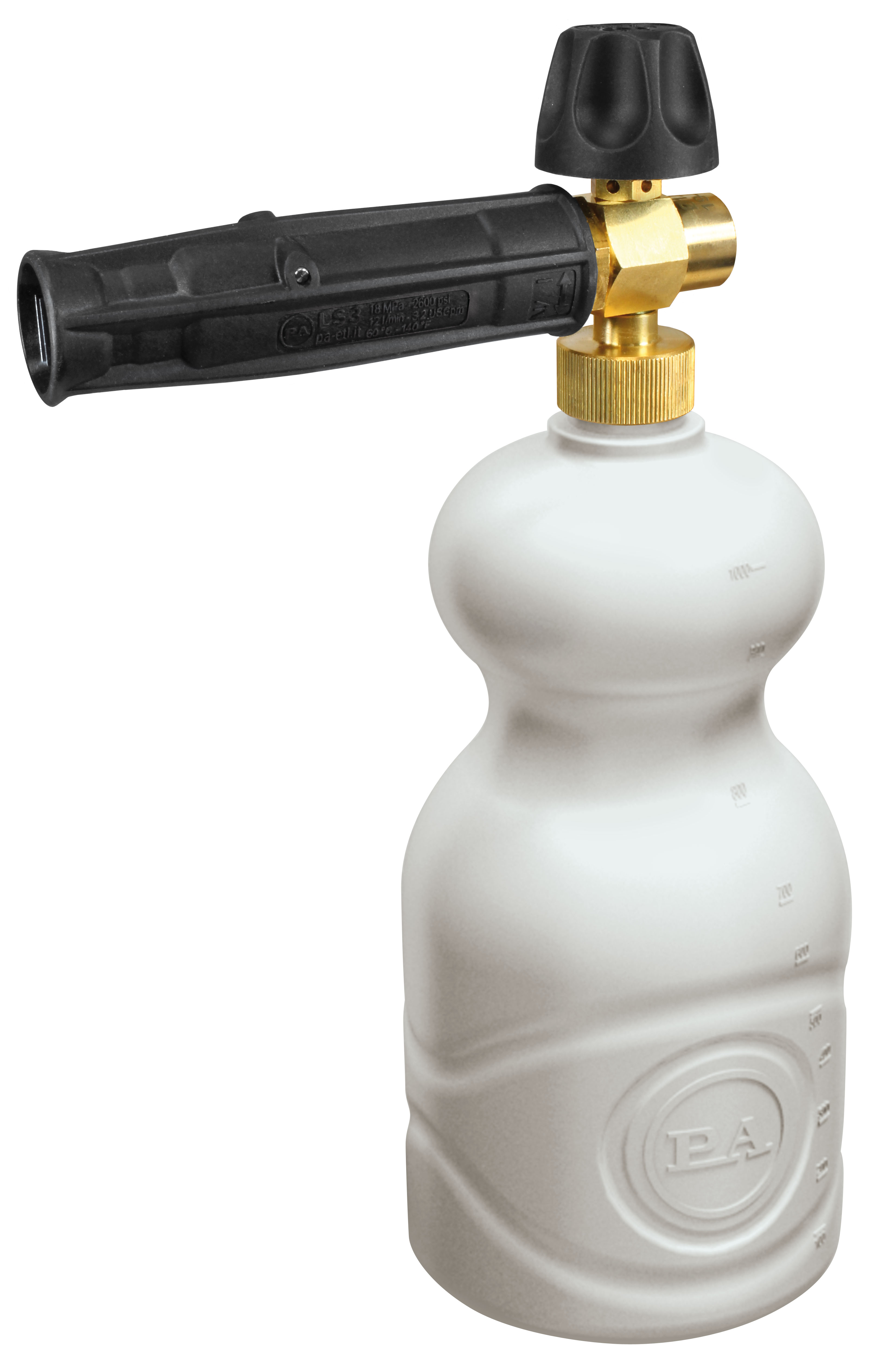 Schauminjektorlanze LS3 mit Dosierung und 1 l Flasche