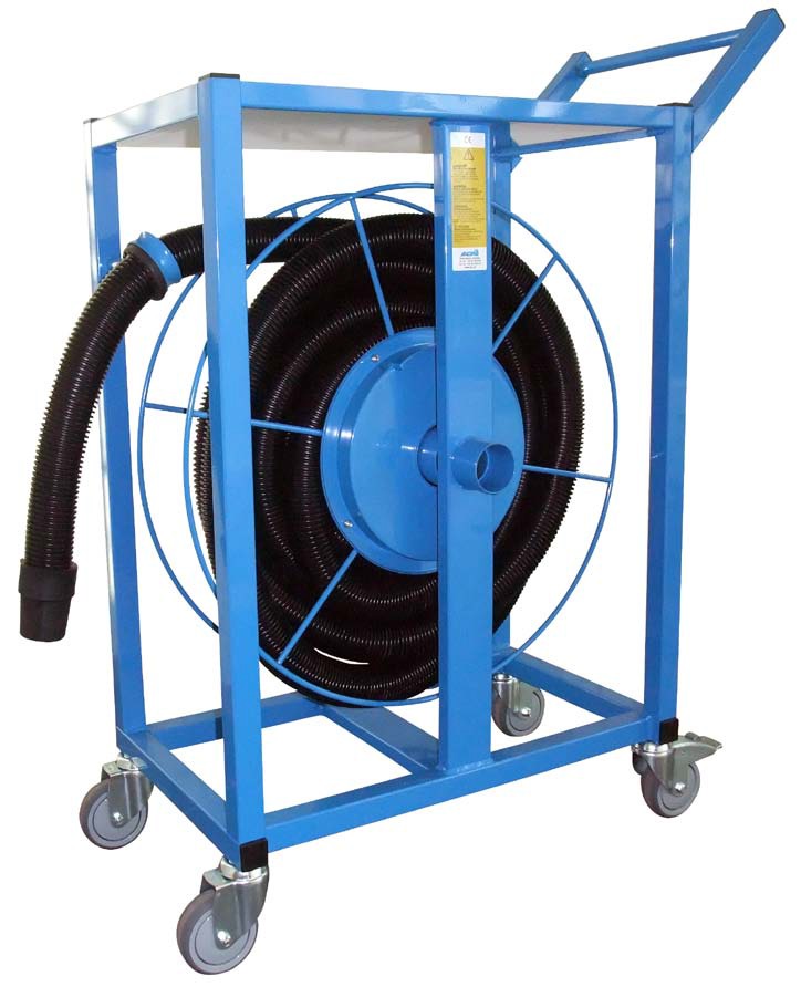 Saug - Schlauchwagen für 10 m Saugschlauch Industriesauger / Vacuumanwendungen