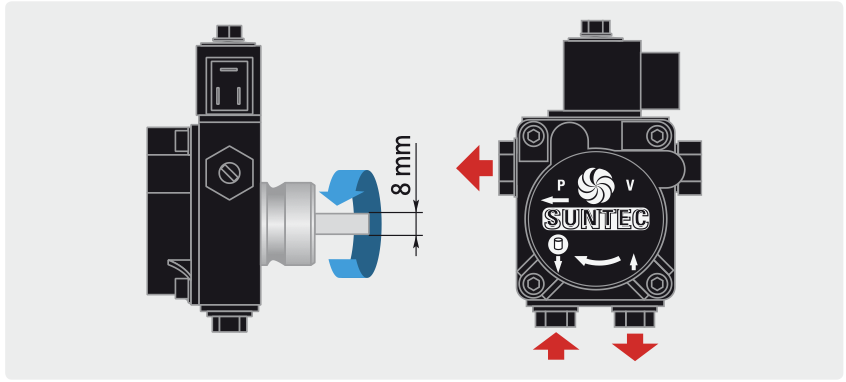 Ölpumpe Suntec - Typ AS47D 1539, mit Magnetventil
