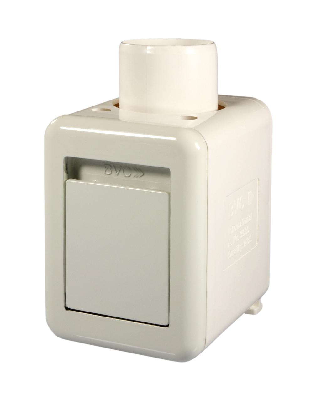 BVC Überputzgehäuse vormontiert mit Saugdose und Rohrbogen 90°