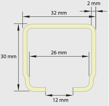 Laufschienenprofil 32x30 mm 4 Meter / 6 Meter Stahl verzinkt