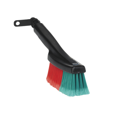 525452-2 Vikan Autobürste mit Wasserdurchlauf, 350 mm, weich/gesplisst, schwarz