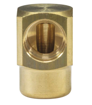Winkel 1/4" IG : 1/4" AG - Messing 250 bar / 150 °C / 19,5 mm hoch