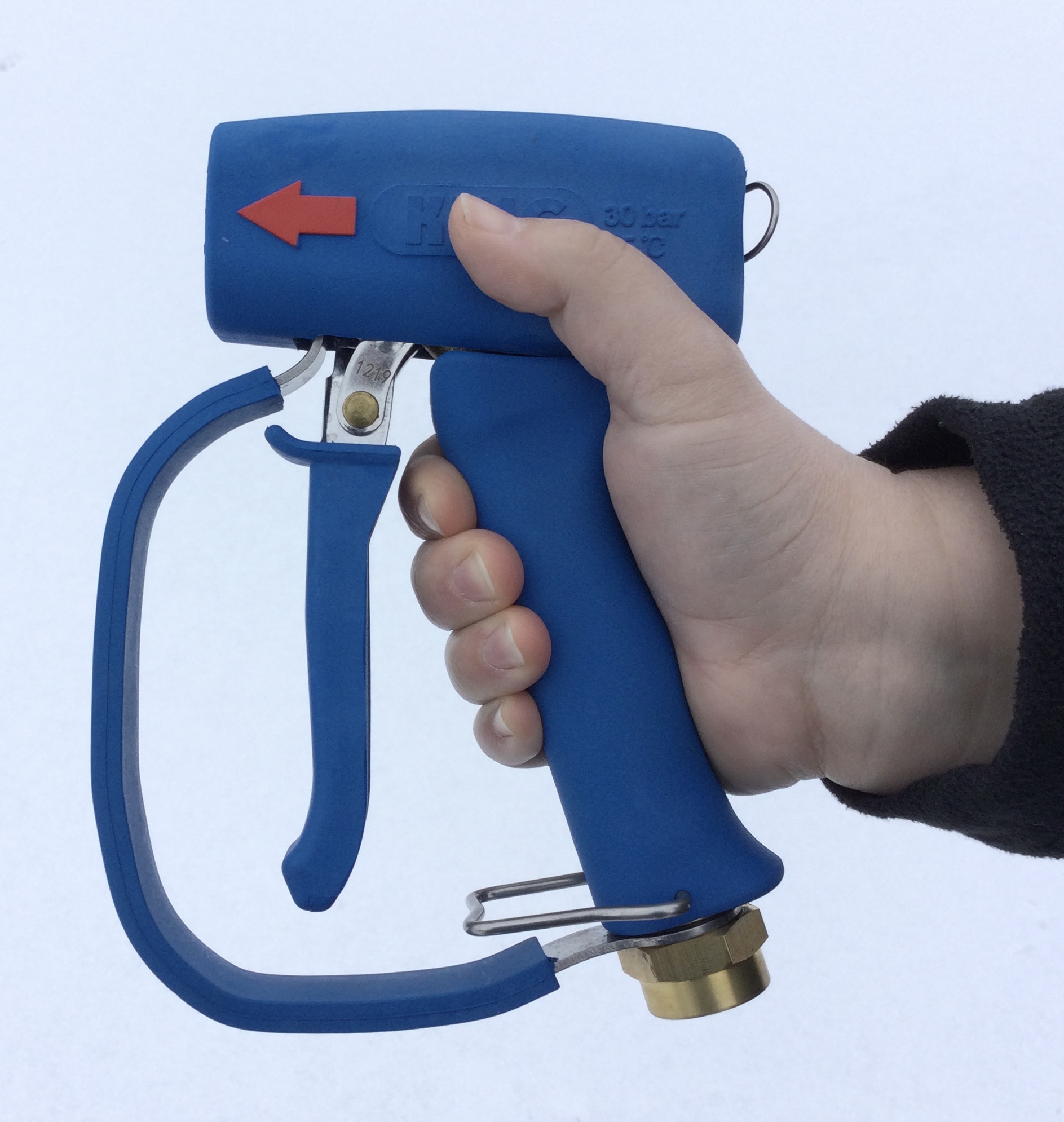 IMG_0079 Spritzpistole Niederdruck + Bügel, blau, 30 bar