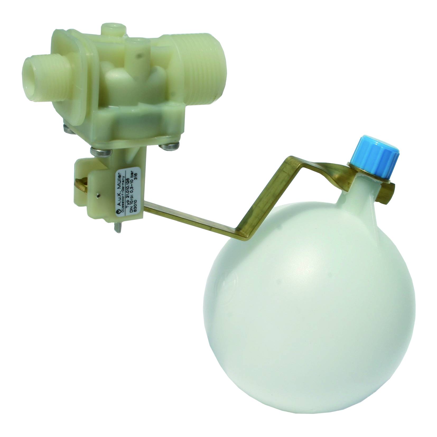 701404 Niederdruck Schwimmerventil, AK mit Ball vertikal