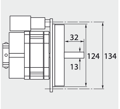 Brennermotor 110 W 230V 50Hz (Flansch u. Pumpenaufnahme 32 mm)