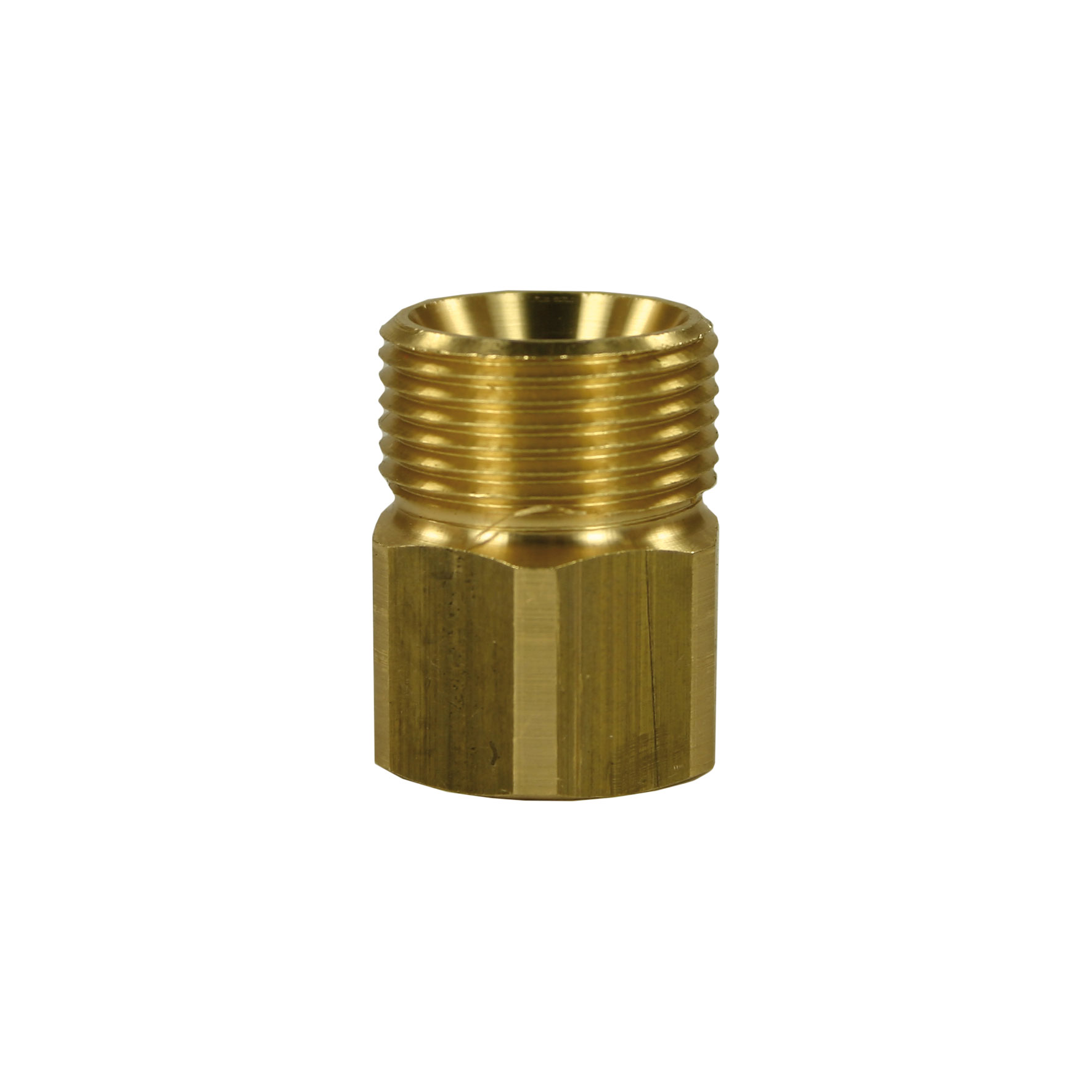 Gegennippel zu Hand- u. Drehverschraubung, M22 AG : IG. Messing. Max. 400 bar