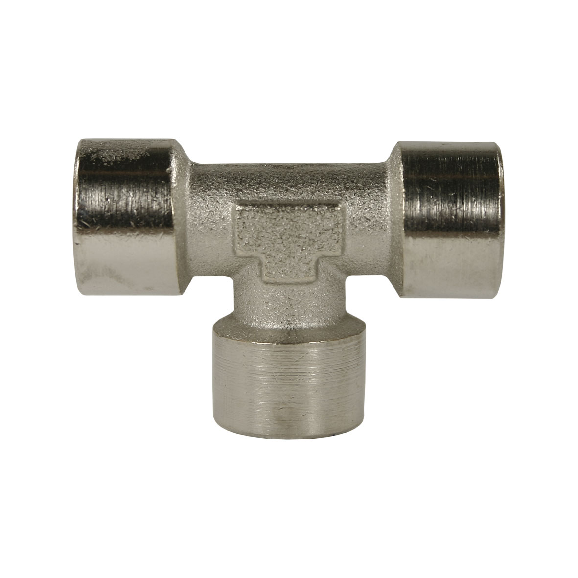 T-Stück, Messing vernickelt, IG : IG