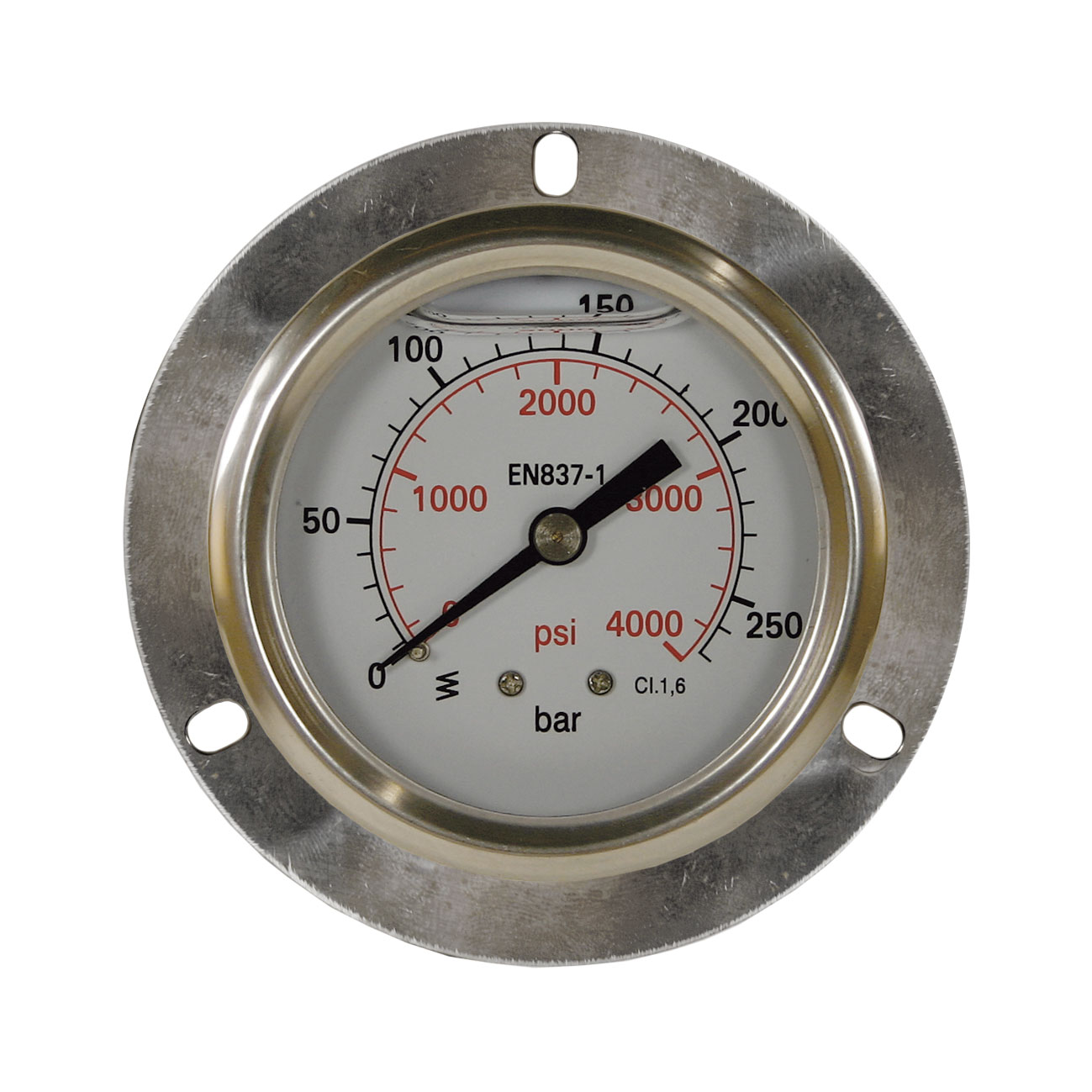549-90 Manometer, glyceringedämpft, 63 mm - Eingang hinten, Frontplatte