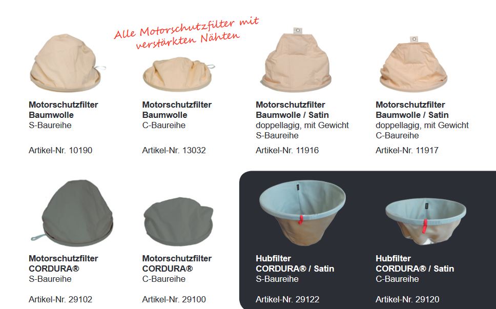 Modellabhängige Filterauswahl, bitte EBS vor die Artikelnummer setzen