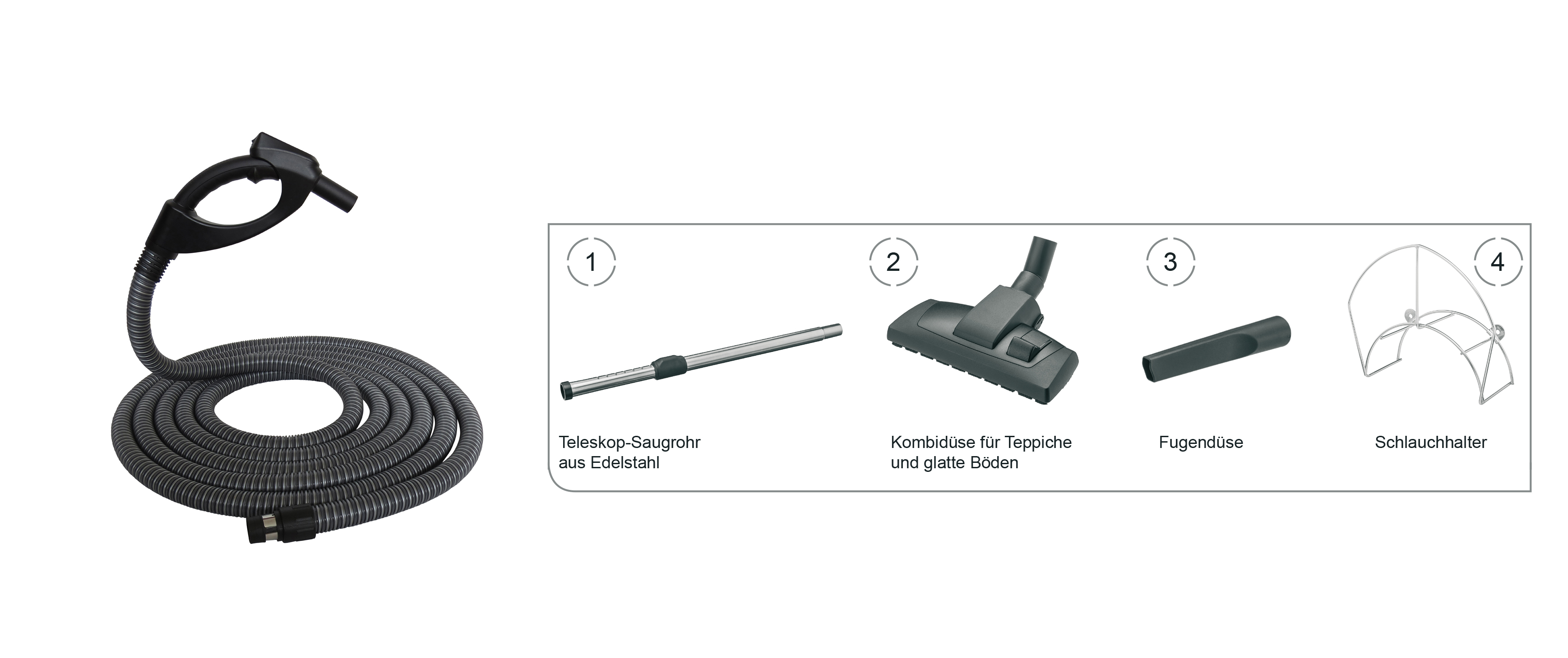 BVC Flex Saugschlauch im 5 teiligen Set