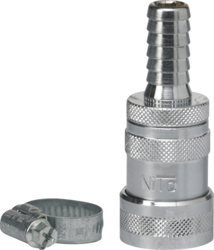 Kupplung mit Schlauchnippel und Absperrventil, 1/2" (Q) Kupplung mit Schlauchnippel und Absperrventil, 1/2" (Q)