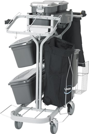 Vikan Reinigungswagen Kompakt Plus, 60 cm, grau