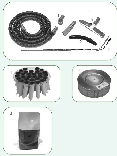 Standard-Zubeh-r-Ronda-200H-A RONDA 200H-A Sicherheitsstaubsauger Asbest