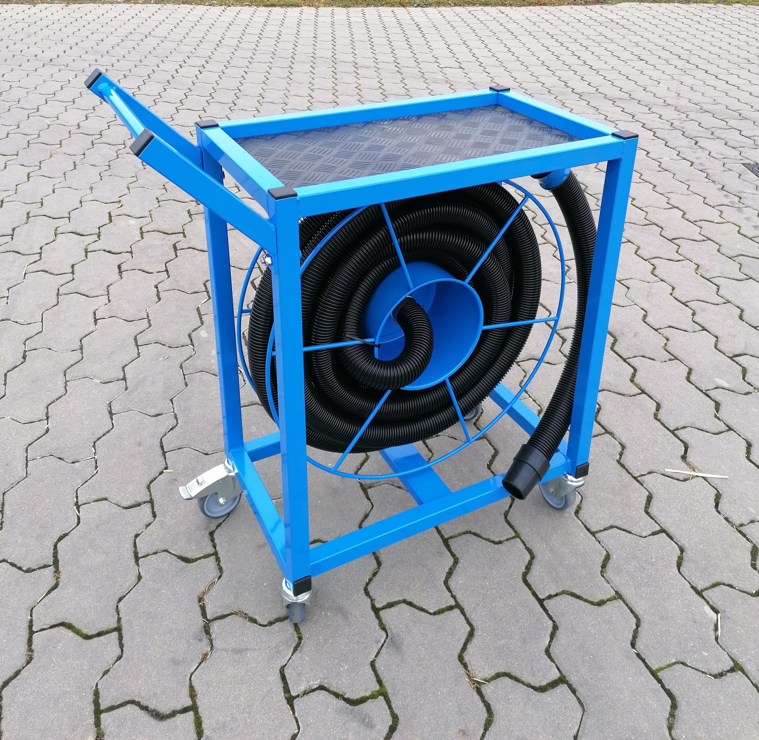 Saug - Schlauchwagen für 10 m Saugschlauch Industriesauger / Vacuumanwendungen