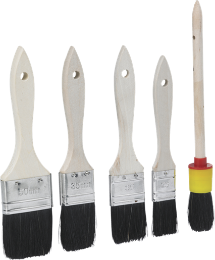 556152 Vikan Pinselset mit 5 Stck., 220 mm, weich, weiss